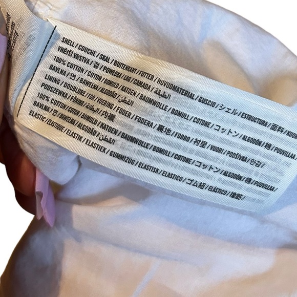 Abercrombie & Fitch Cotton Striped button front mini dress tan and white Size XS - Picture 9 of 11